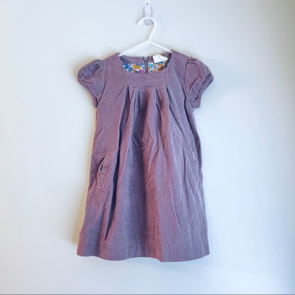 Mini Boden Other - Mini Boden Tan/Gray Corduroy A-Line Dress